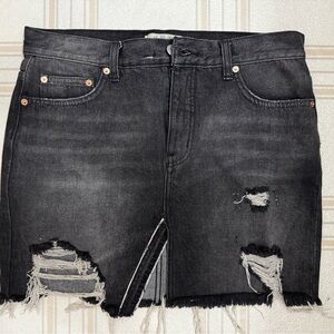 We The Free Black and White Striped Denim